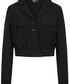 Hell Bunny Ravenwood 40's Jacket Black