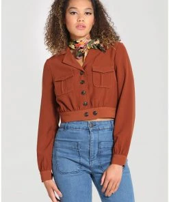 Hell Bunny Ravenwood 40's Jacket Brown