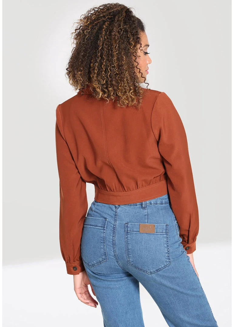 Hell Bunny Ravenwood 40's Jacket Brown