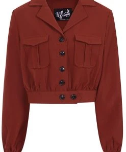 Hell Bunny Ravenwood 40's Jacket Brown