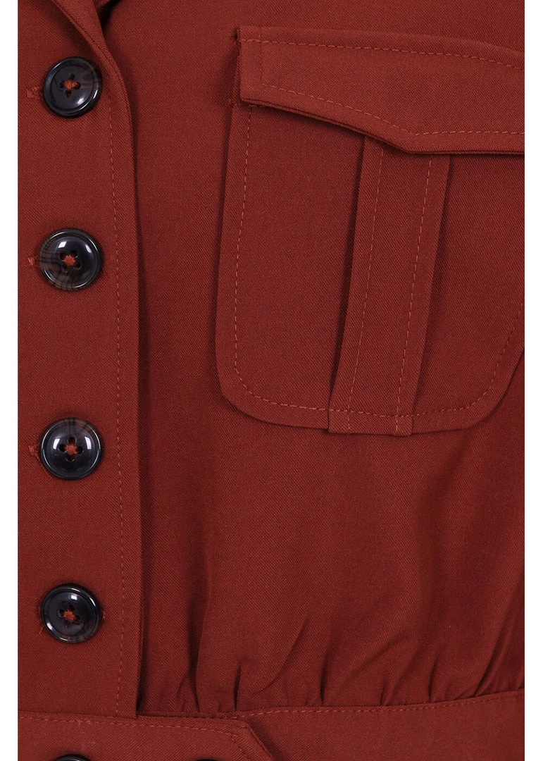 Hell Bunny Ravenwood 40's Jacket Brown