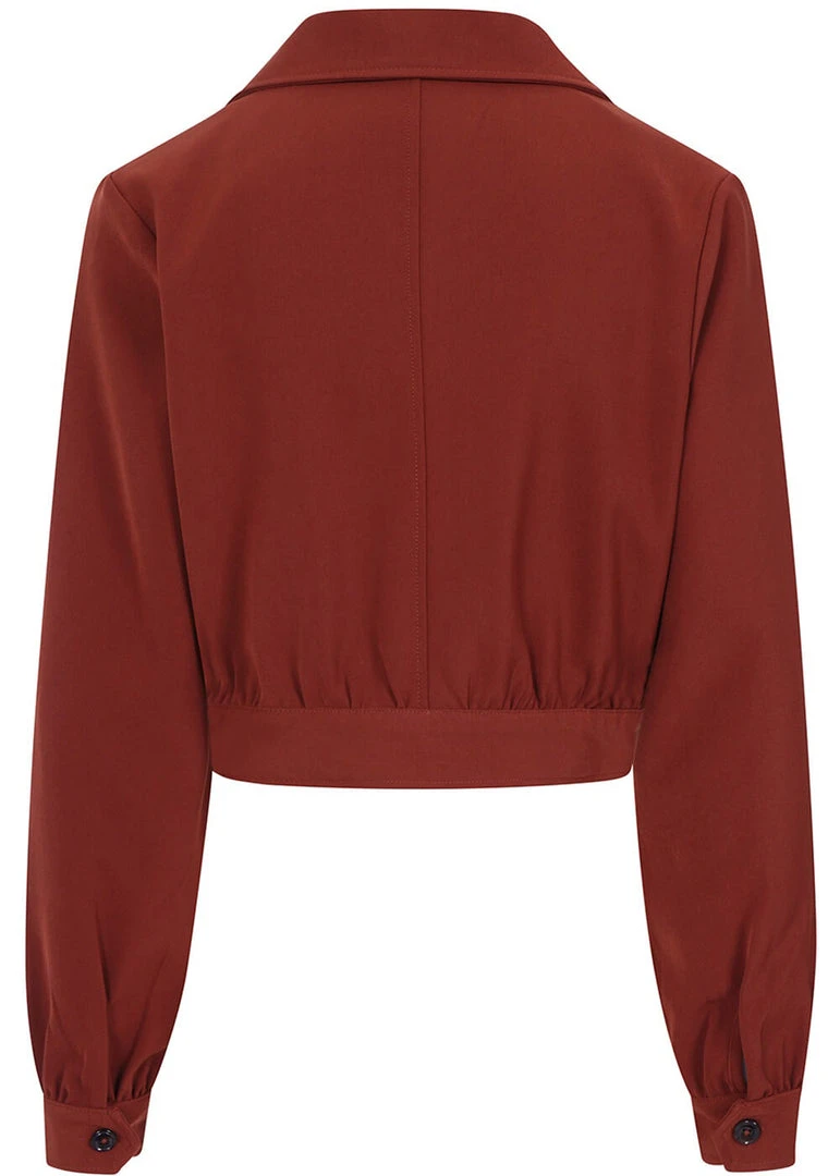 Hell Bunny Ravenwood 40's Jacket Brown