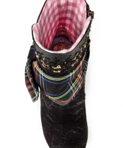 New In Irregular Choice Party Rosie Lea Boots Black