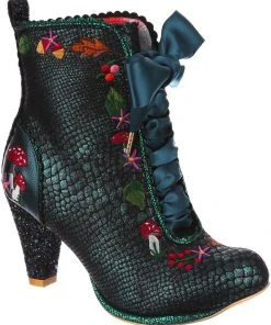 Irregular Choice Woodland Wander 40's Boots Green