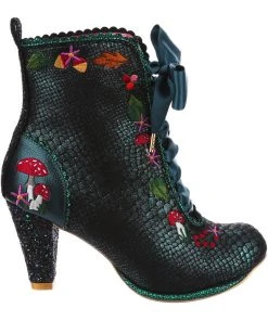 Irregular Choice Woodland Wander 40's Boots Green
