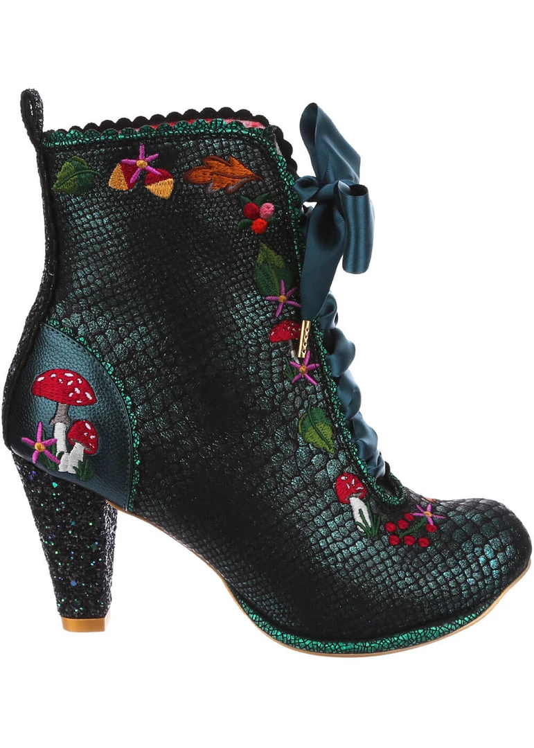 Irregular Choice Woodland Wander 40's Boots Green