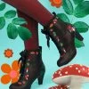 New In Irregular Choice Woodland Wander 40's Boots Black