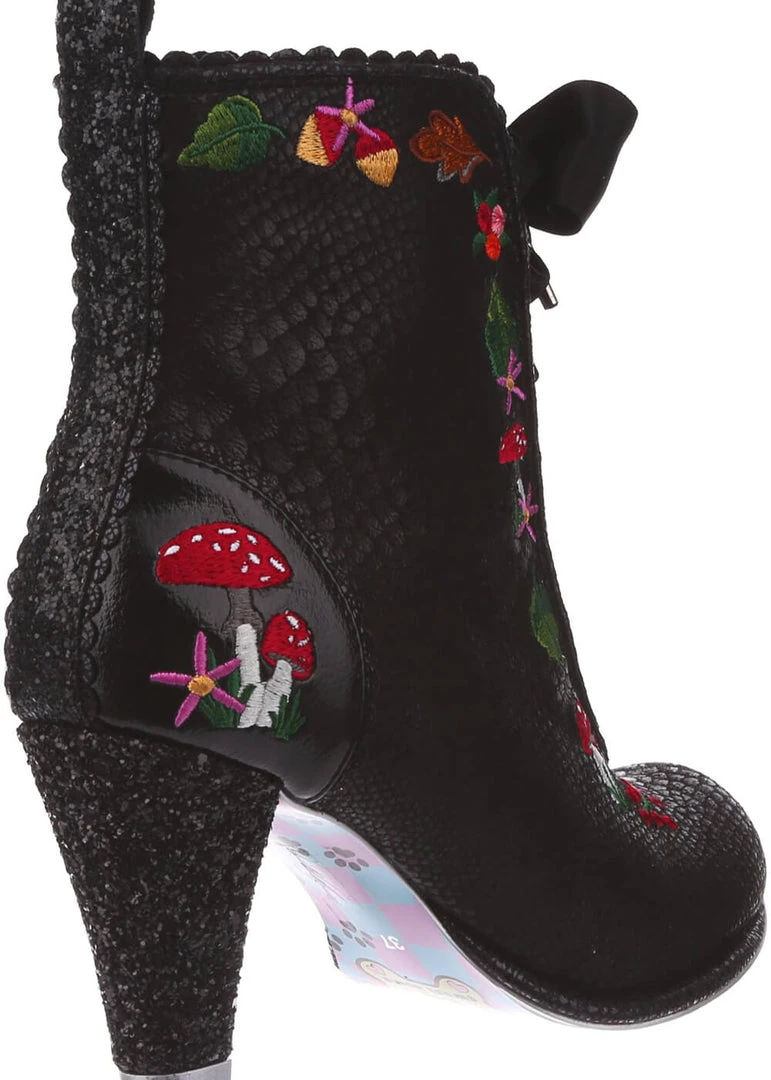 New In Irregular Choice Woodland Wander 40's Boots Black