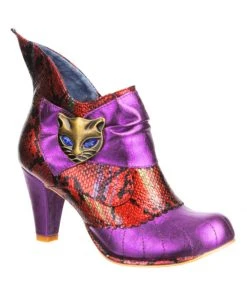 Irregular Choice Miaow Cat 70's Boots Pink Red New In