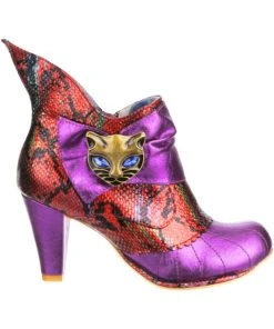 Irregular Choice Miaow Cat 70's Boots Pink Red New In