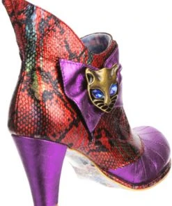 Irregular Choice Miaow Cat 70's Boots Pink Red New In