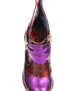 Irregular Choice Miaow Cat 70's Boots Pink Red New In