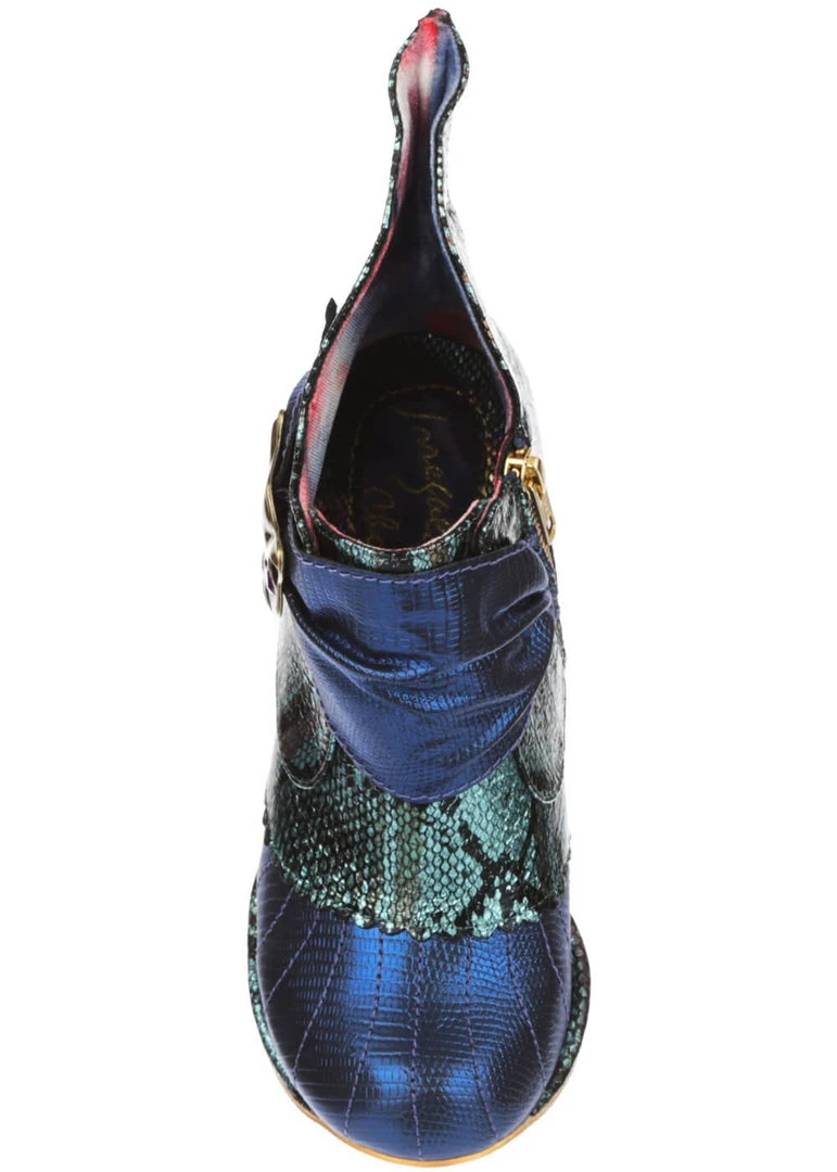 Irregular Choice Miaow Cat 70's Boots Blue Mint New In