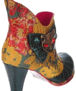 Irregular Choice Miaow Cat 70's Boots Green New In