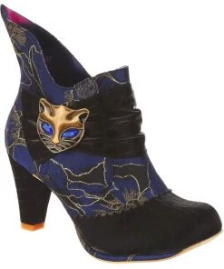 Irregular Choice Miaow Cat 70's Boots Blue