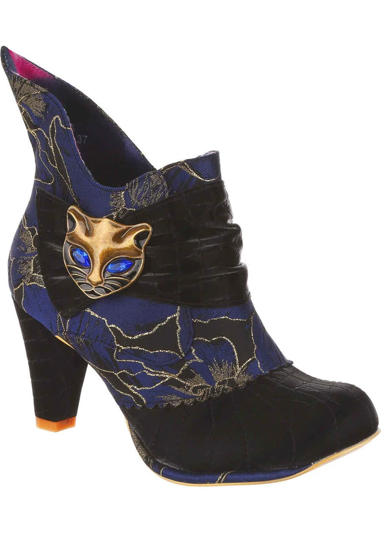 Irregular Choice Miaow Cat 70's Boots Blue New In