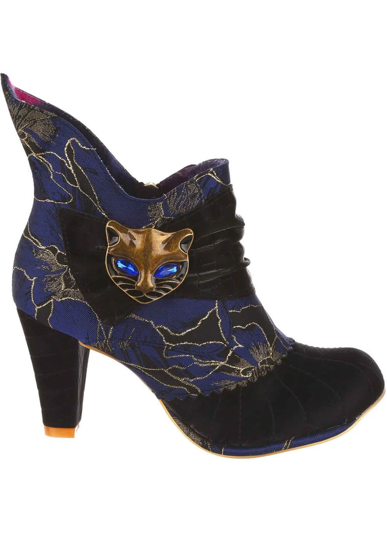 Irregular Choice Miaow Cat 70's Boots Blue New In