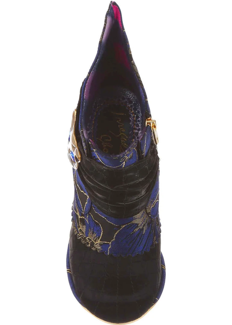 Irregular Choice Miaow Cat 70's Boots Blue New In