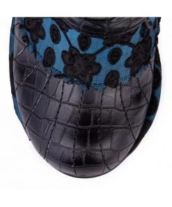 Irregular Choice Miaow Cat 70's Boots Black Blue New In