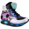 Irregular Choice Boombox Bestie 80's High Top Sneakers Blue Silver New In