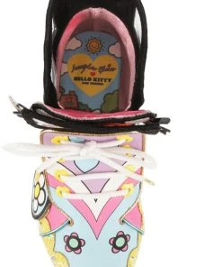 Irregular Choice X Hello Kitty A World Of Happiness High Top Sneakers Pink New In