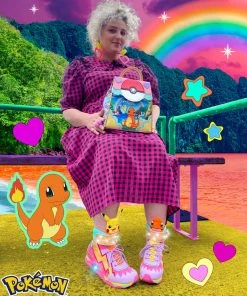 Irregular Choice Pokémon Flames And Bolts High Tops Sneakers Pink New In