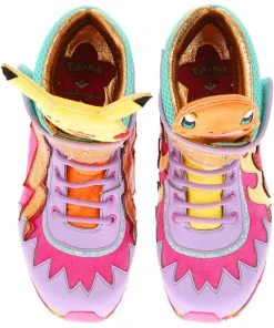 Irregular Choice Pokémon Flames And Bolts High Tops Sneakers Pink New In