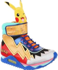 Irregular Choice Pokémon Flames And Bolts High Tops Sneakers Red New In
