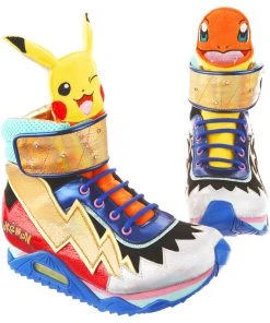 Irregular Choice Pokémon Flames And Bolts High Tops Sneakers Red New In