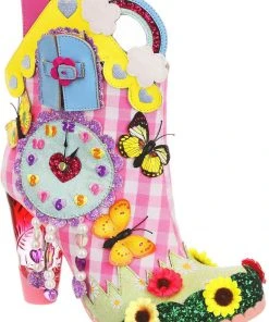 Irregular Choice Wakey Wakey Boots Pink New In