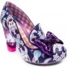 Irregular Choice Oz Space Cats Pumps Navy Blue