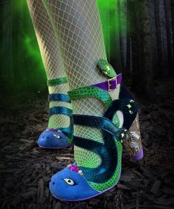 Irregular Choice Halloween Snakey Gaze Pumps Green New In