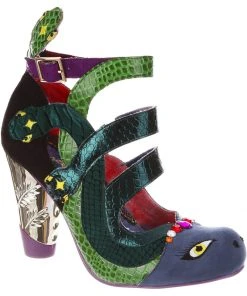 Irregular Choice Halloween Snakey Gaze Pumps Green New In