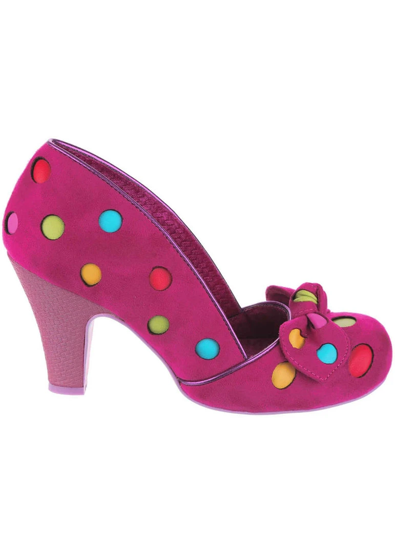 Irregular Choice Spot The Dot Polkadot 50's Pumps Pink