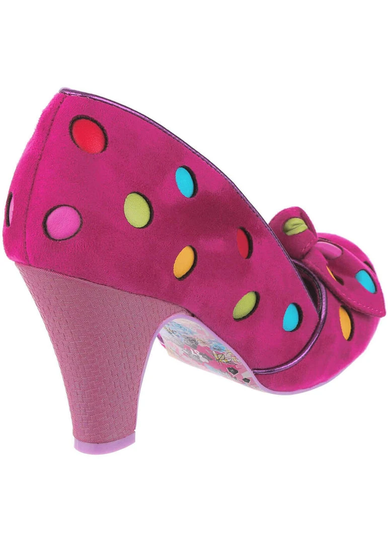 Irregular Choice Spot The Dot Polkadot 50's Pumps Pink