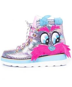 Irregular Choice Kitty Walk 80's Sneakers Purple New In