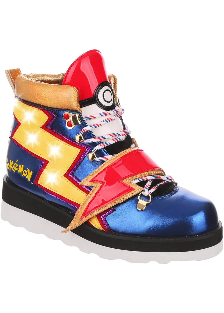 New In Irregular Choice Pokémon Charged Up Sneakers Blue