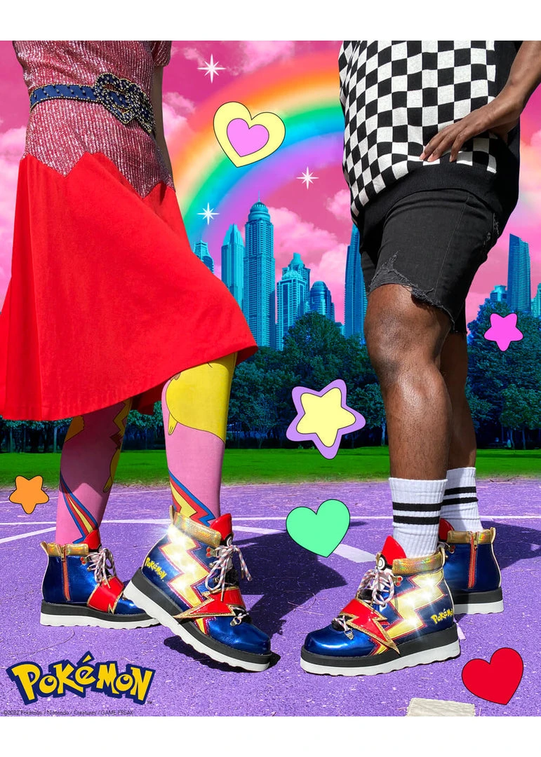New In Irregular Choice Pokémon Charged Up Sneakers Blue