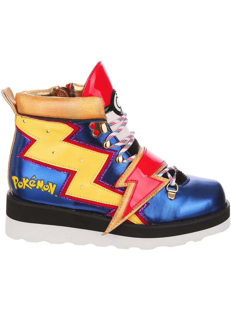 New In Irregular Choice Pokémon Charged Up Sneakers Blue