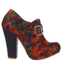 Irregular Choice Licence To Thrill 70's Pumps Navy Orange