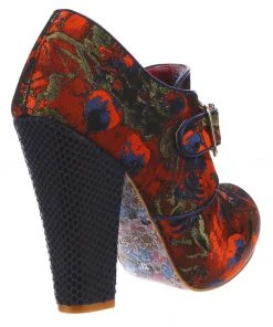 Irregular Choice Licence To Thrill 70's Pumps Navy Orange