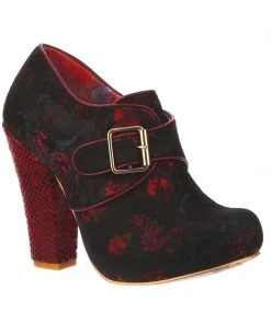 Irregular Choice Licence To Thrill 70's Pumps Burgundy Black