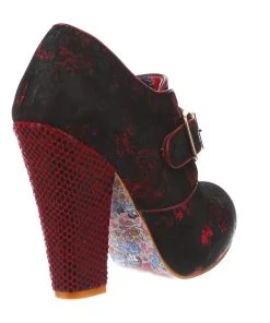 Irregular Choice Licence To Thrill 70's Pumps Burgundy Black