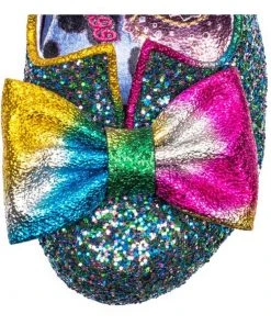 Irregular Choice Nick Of Time Pumps Blue Pink