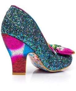 Irregular Choice Nick Of Time Pumps Blue Pink