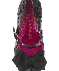 Irregular Choice Upside Down Glitter Pumps Black