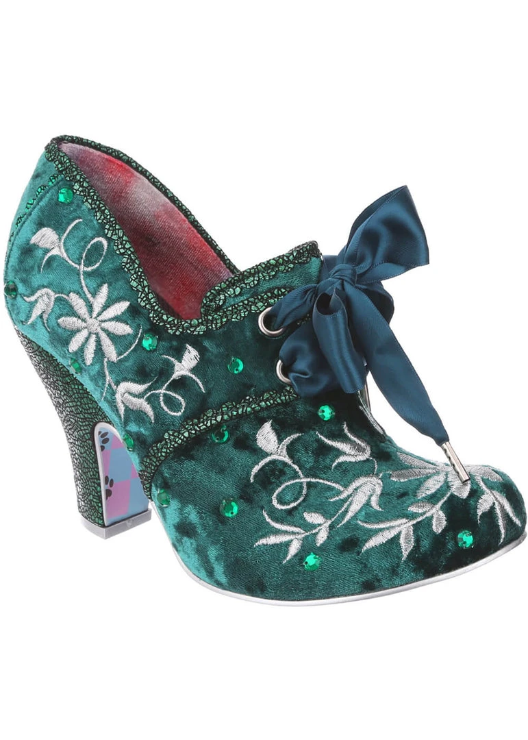Irregular Choice Penny For Your Thoughts 70's Pumps Green