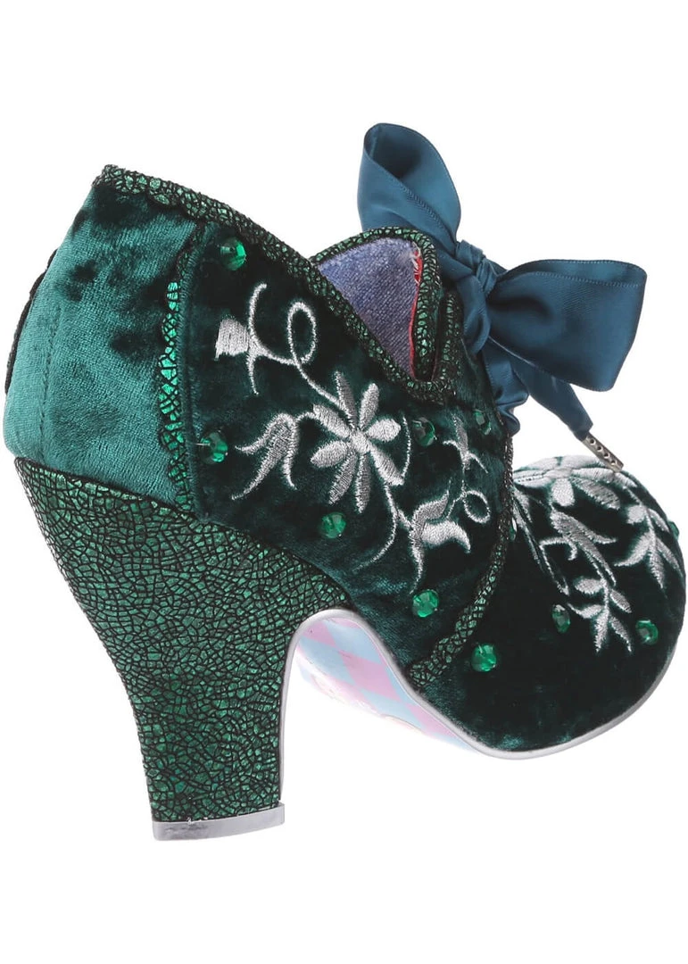 Irregular Choice Penny For Your Thoughts 70's Pumps Green