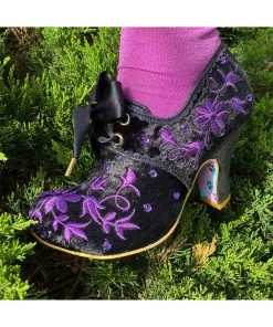 Irregular Choice Penny For Your Thoughts 70's Pumps Black New In