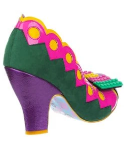Irregular Choice Play Date 80's Pumps Pink Green